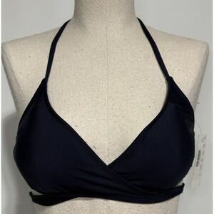 Women's J Crew Bikini Top NWT‎ Navy Blue Size Small Wrap Around
